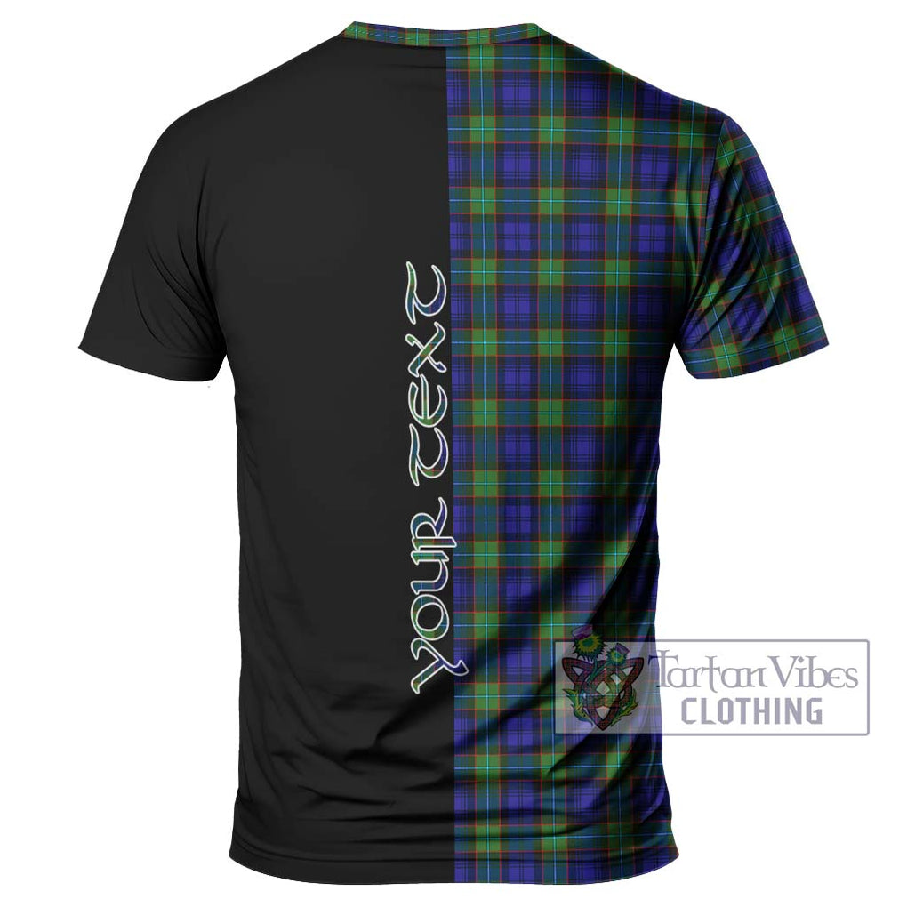 Sempill Modern Tartan T-Shirt with Family Crest and Half Of Me Style - Tartanvibesclothing Shop