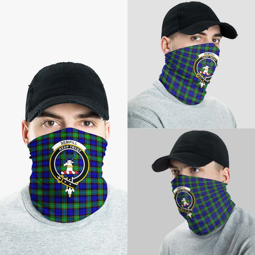 Sempill Modern Tartan Neck Gaiters, Tartan Bandanas, Tartan Head Band with Family Crest