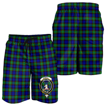 Sempill Modern Tartan Mens Shorts with Family Crest