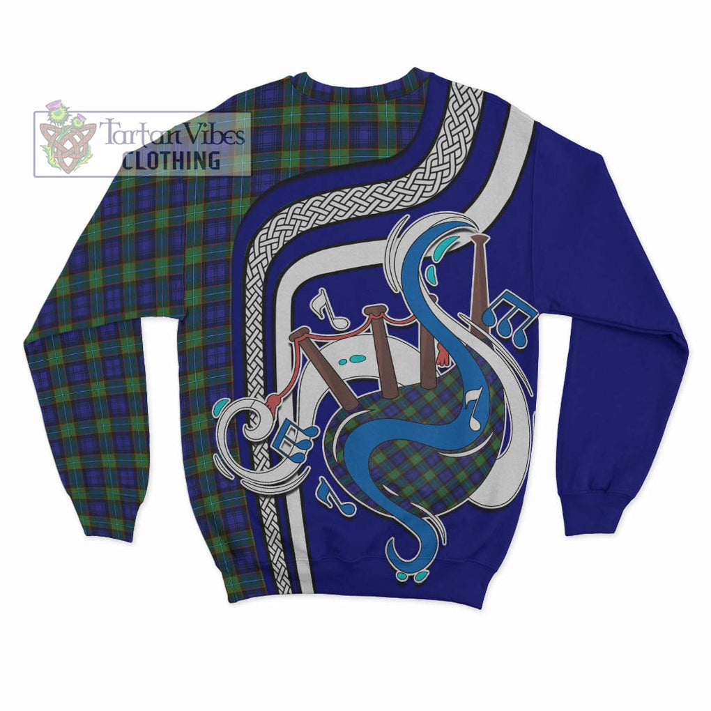 Tartan Vibes Clothing Sempill Modern Tartan Sweatshirt with Epic Bagpipe Style