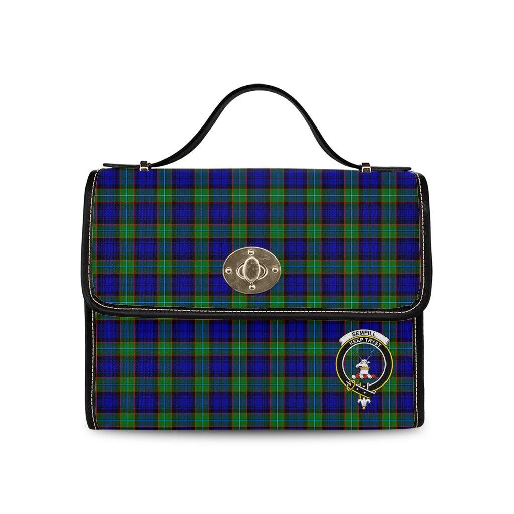 sempill-modern-tartan-leather-strap-waterproof-canvas-bag-with-family-crest