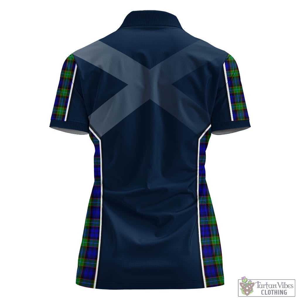 Sempill Modern Tartan Women's Polo Shirt with Family Crest and Lion Rampant Vibes Sport Style - Tartan Vibes Clothing