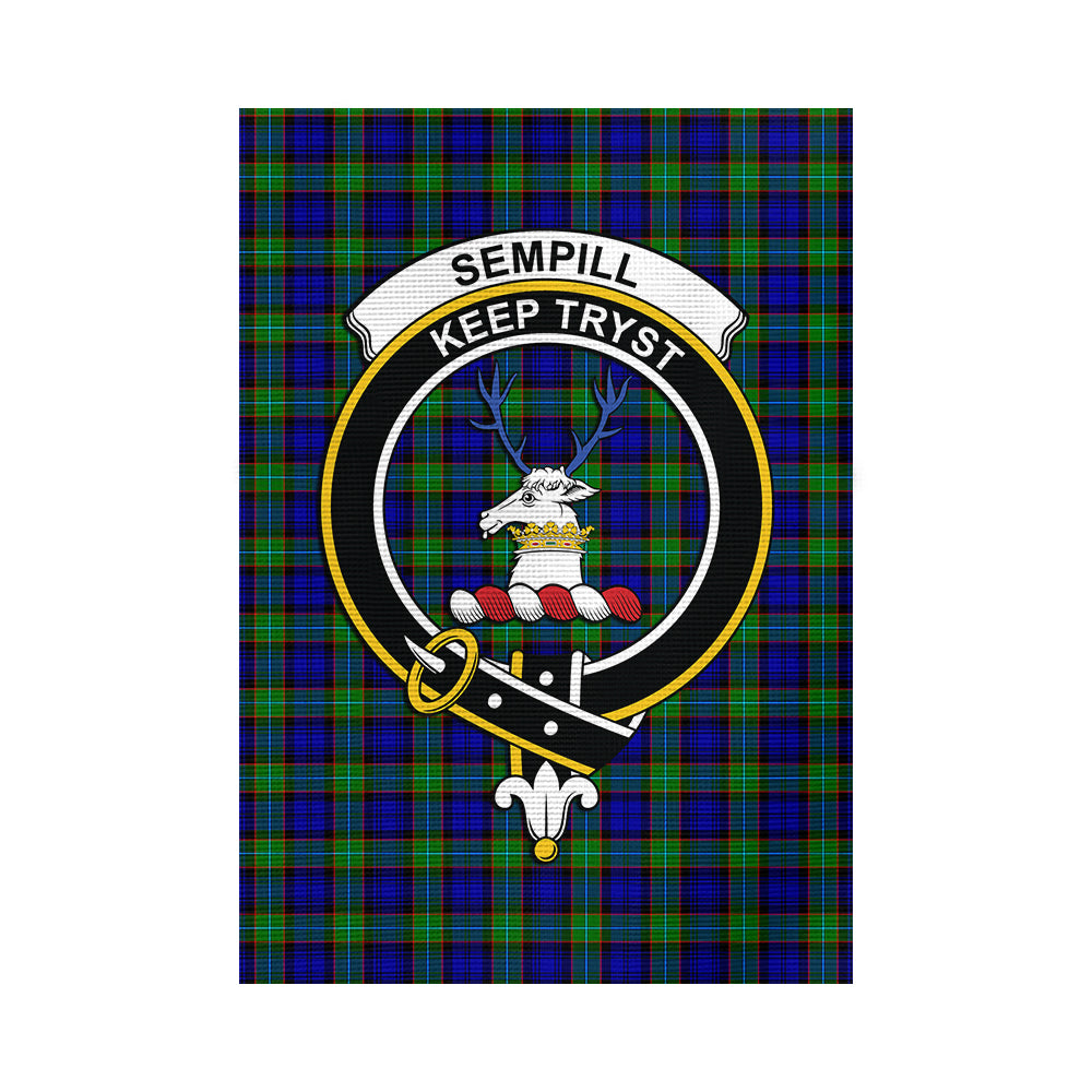 Sempill Modern Tartan Flag with Family Crest - Tartan Vibes Clothing