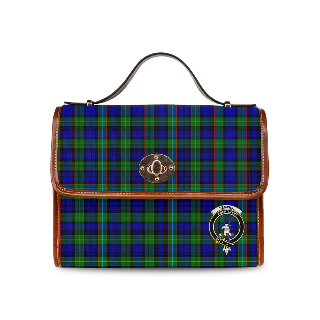 sempill-modern-tartan-leather-strap-waterproof-canvas-bag-with-family-crest