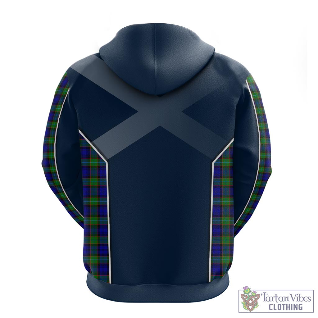 Tartan Vibes Clothing Sempill Modern Tartan Hoodie with Family Crest and Lion Rampant Vibes Sport Style