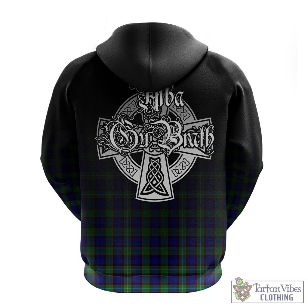 Tartan Vibes Clothing Sempill Modern Tartan Hoodie Featuring Alba Gu Brath Family Crest Celtic Inspired