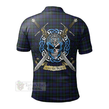 Sempill (Semple) Tartan Polo Shirt with Family Crest Celtic Skull Style