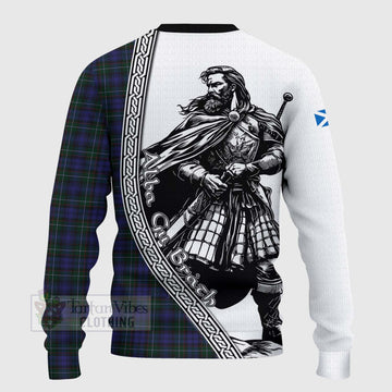 Sempill (Semple) Tartan Clan Crest Knitted Sweater with Highlander Warrior Celtic Style