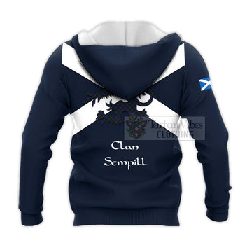 Sempill (Semple) Tartan Lion Rampant Knitted Hoodie Proudly Display Your Heritage with Alba Gu Brath and Clan Name