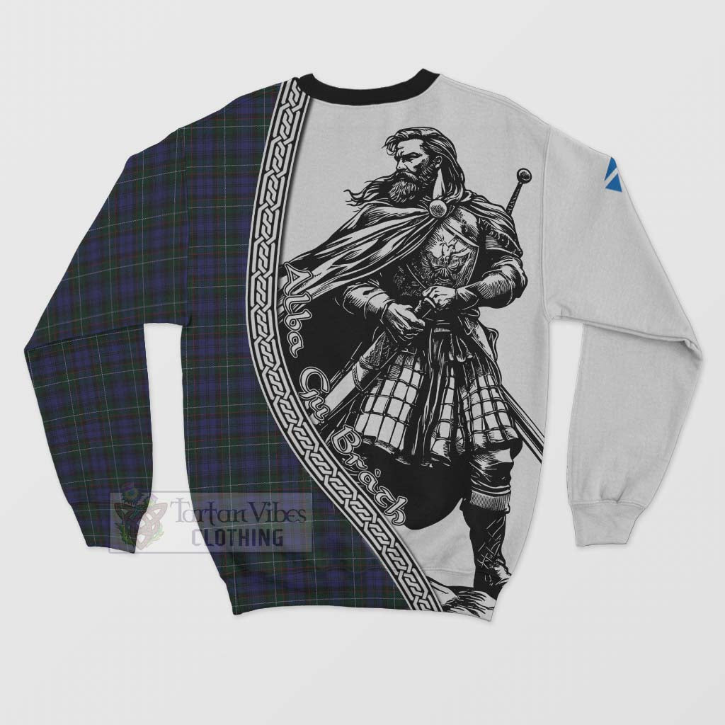 Tartan Vibes Clothing Sempill (Semple) Tartan Clan Crest Sweatshirt with Highlander Warrior Celtic Style