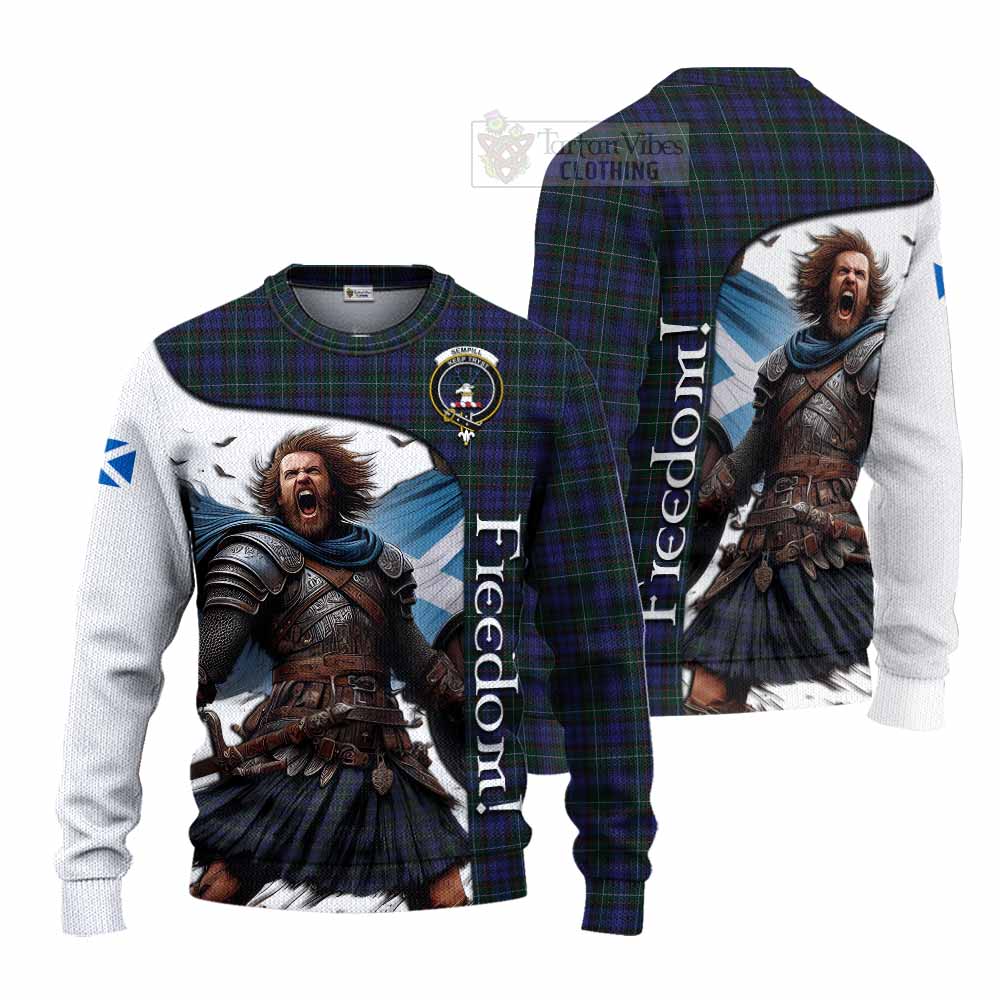 Tartan Vibes Clothing Sempill (Semple) Crest Tartan Knitted Sweater Inspired by the Freedom of Scottish Warrior