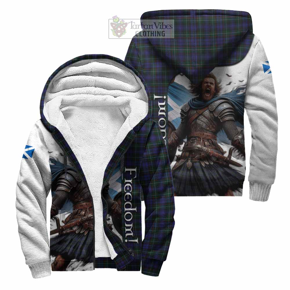 Tartan Vibes Clothing Sempill (Semple) Crest Tartan Sherpa Hoodie Inspired by the Freedom of Scottish Warrior