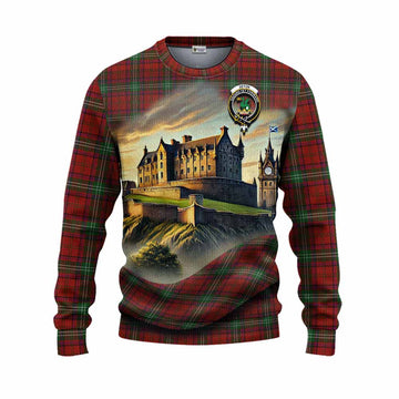 Seton Tartan Family Crest Knitted Sweater with Scottish Ancient Castle Style Unisex - Tartan Vibes Clothing
