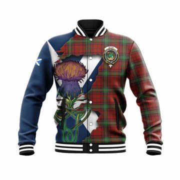Seton Tartan Family Crest Baseball Jacket Scottish Thistle Celtic Inspired Unisex - Tartan Vibes Clothing