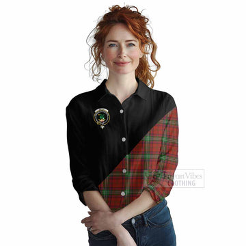 Seton Tartan Women's Casual Shirt with Family Crest and Military Logo Style Female - Tartan Vibes Clothing