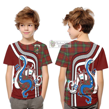 Seton Tartan Kid T-Shirt with Epic Bagpipe Style