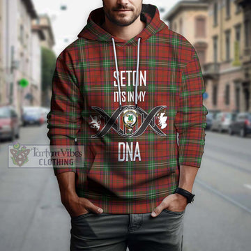 Seton Tartan Hoodie with Family Crest DNA In Me Style