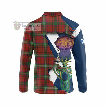 Seton Tartan Family Crest Long Sleeve Polo Shirt Scottish Thistle Celtic Inspired - Tartan Vibes Clothing
