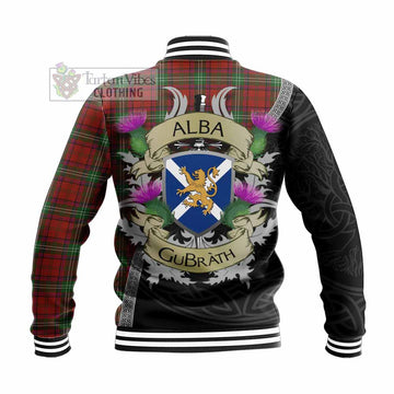 Seton Tartan Family Crest Baseball Jacket Lion Rampant Royal Thistle Shield Celtic Inspired - Tartan Vibes Clothing