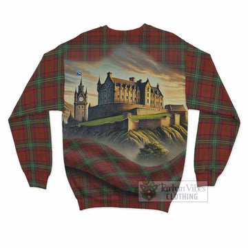 Seton Tartan Family Crest Sweatshirt with Scottish Ancient Castle Style - Tartan Vibes Clothing