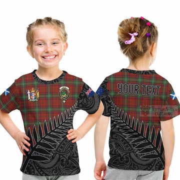 Seton Crest Tartan Kid T-Shirt with New Zealand Silver Fern Half Style