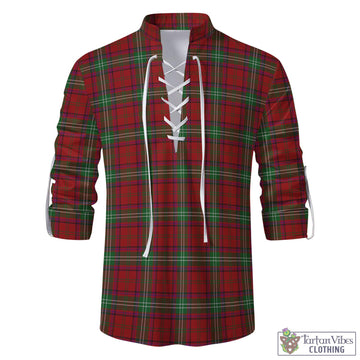 Seton Tartan Men's Scottish Traditional Jacobite Ghillie Kilt Shirt - Tartan Vibes Clothing