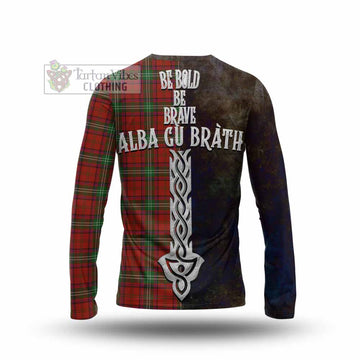 Seton Tartan Family Crest Long Sleeve T-Shirt Alba Gu Brath Be Brave Lion Ancient Style - Tartan Vibes Clothing