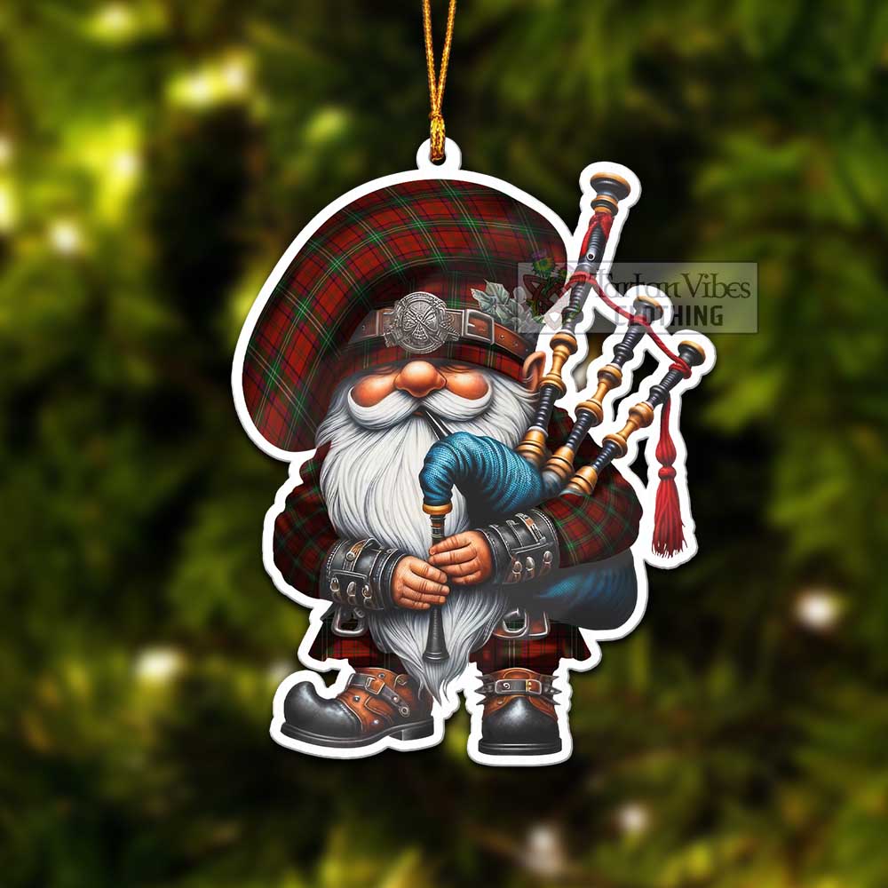 Tartan Vibes Clothing Seton Tartan Badpiper Gnome Christmas Ornament