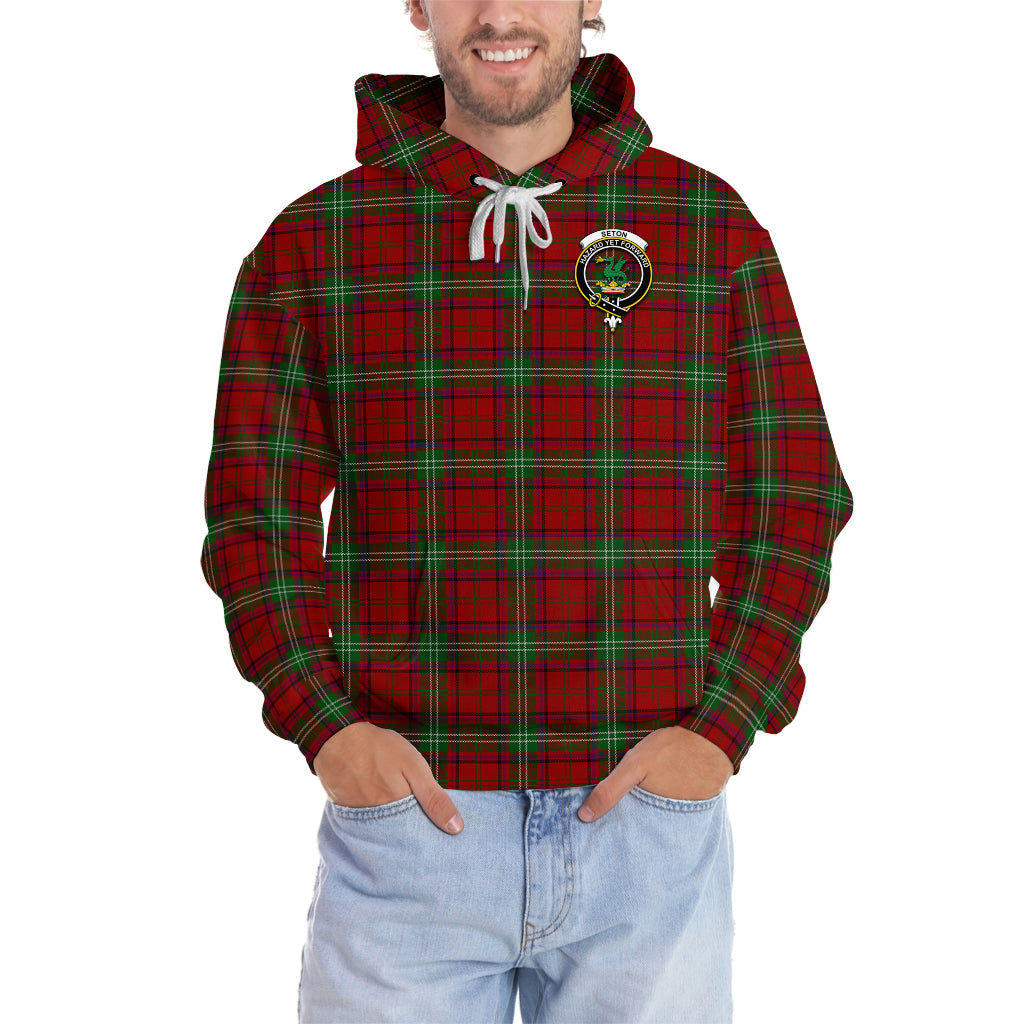 Seton Tartan Hoodie with Family Crest - Tartan Vibes Clothing