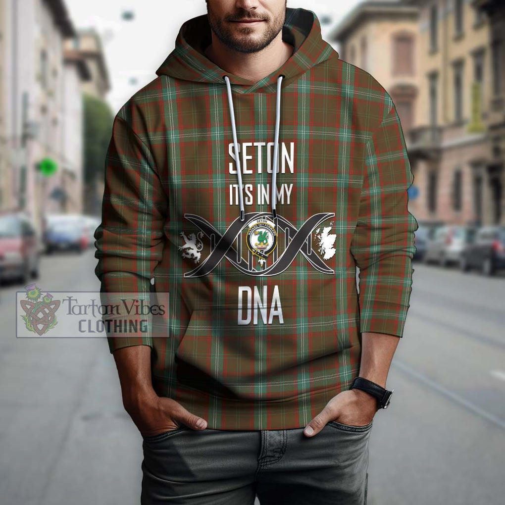 Seton Hunting Tartan Hoodie with Family Crest DNA In Me Style Pullover Hoodie - Tartanvibesclothing Shop