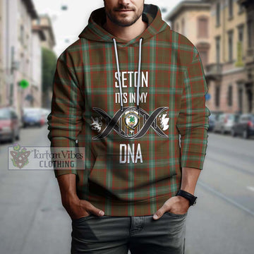 Seton Hunting Tartan Hoodie with Family Crest DNA In Me Style