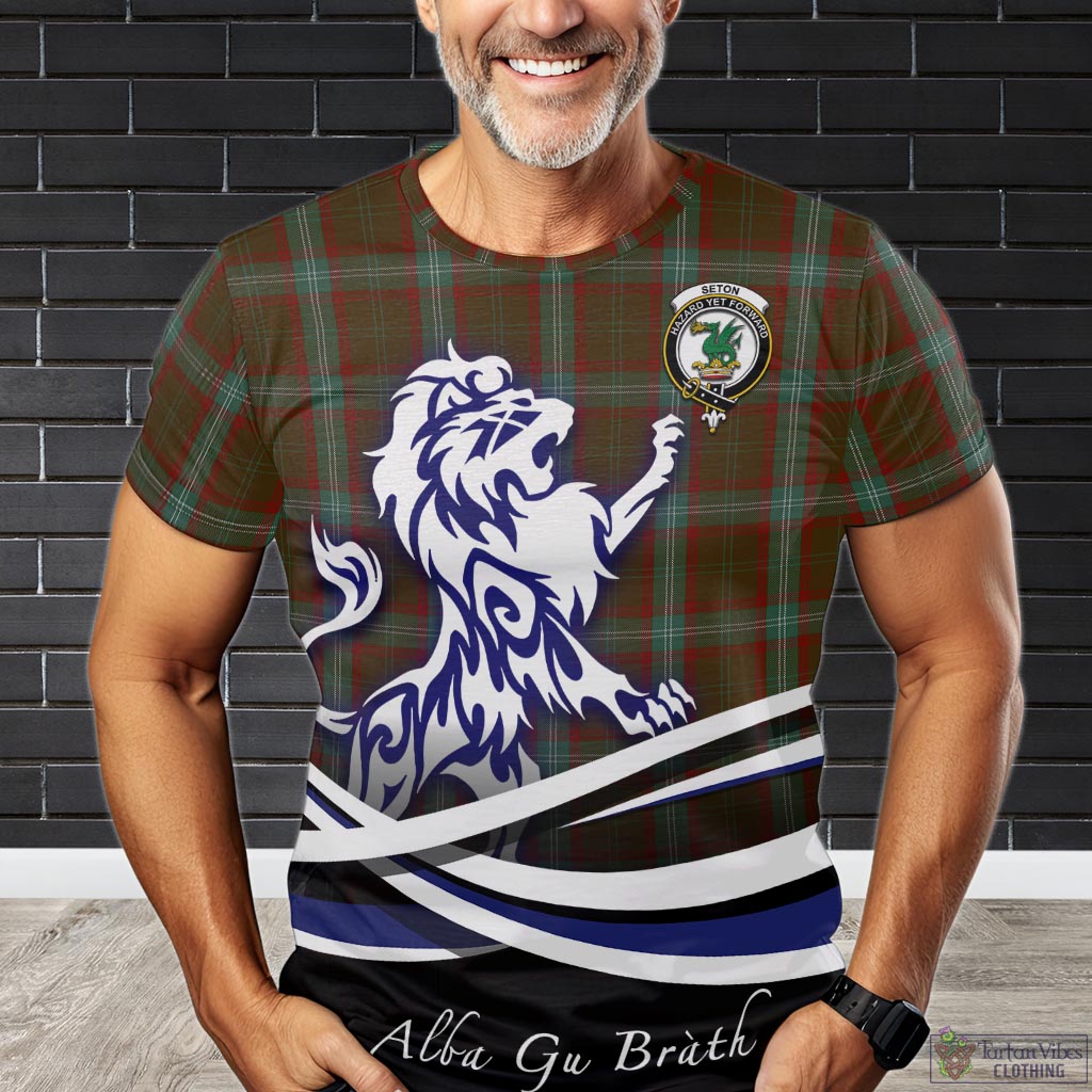 seton-hunting-tartan-t-shirt-with-alba-gu-brath-regal-lion-emblem
