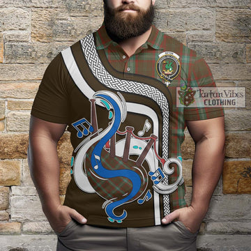 Seton Hunting Tartan Polo Shirt with Epic Bagpipe Style