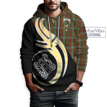 Seton Hunting Tartan Hoodie with Family Crest and Celtic Symbol Style