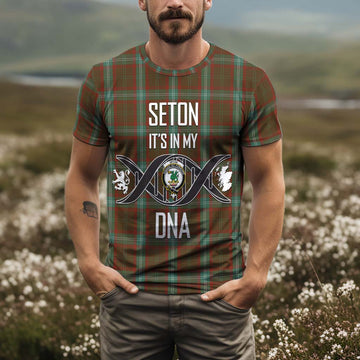 Seton Hunting Tartan T-Shirt with Family Crest DNA In Me Style