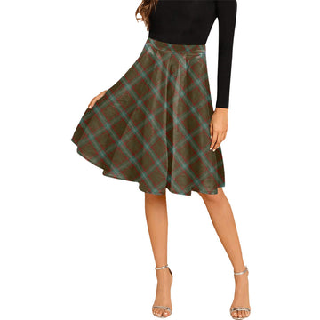 Seton Hunting Tartan Melete Pleated Midi Skirt