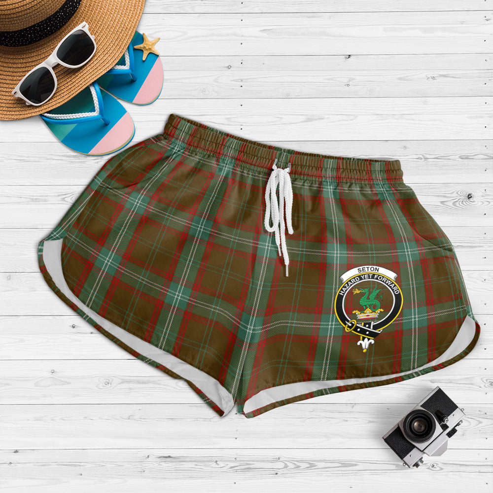 seton-hunting-tartan-womens-shorts-with-family-crest