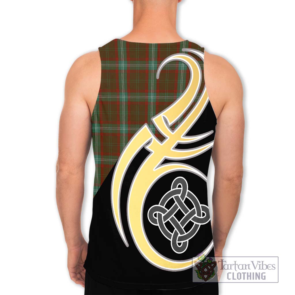 Seton Hunting Tartan Men's Tank Top with Family Crest and Celtic Symbol Style - Tartan Vibes Clothing