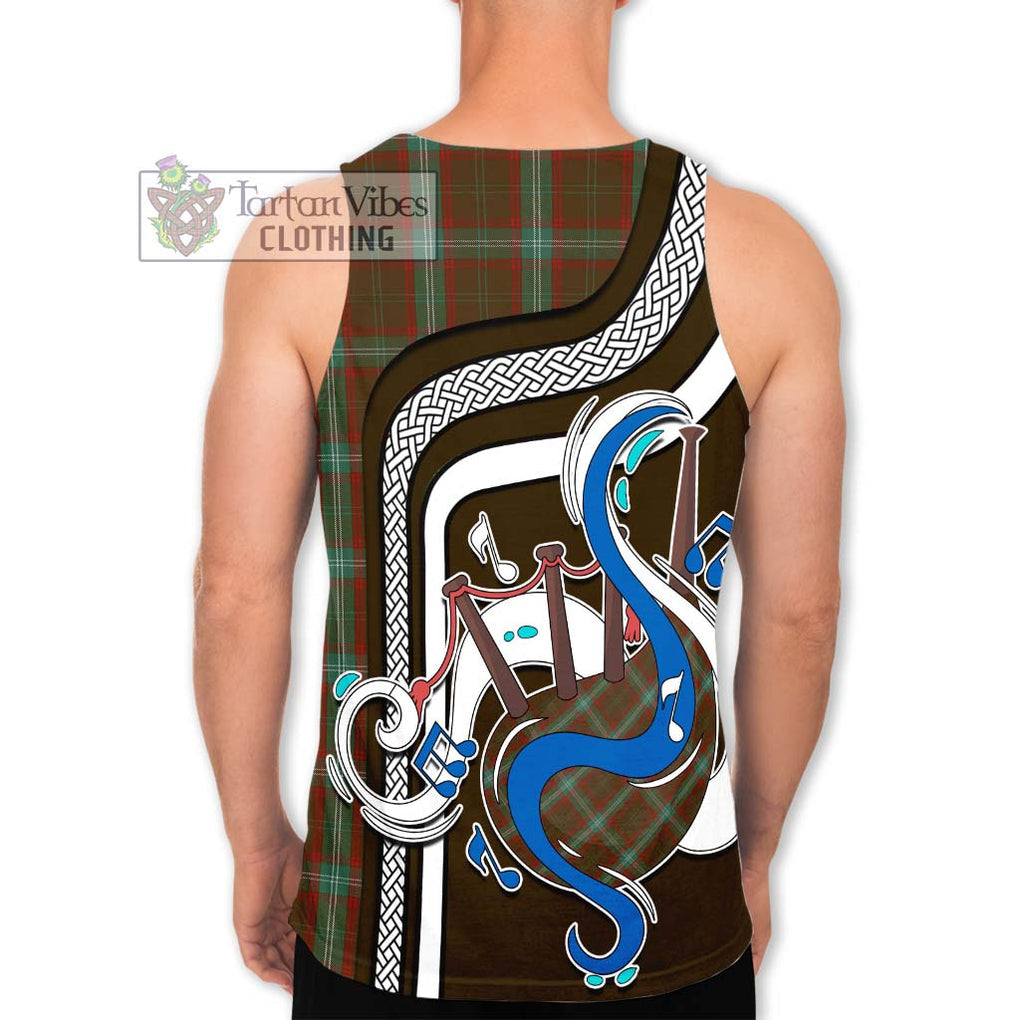 Seton Hunting Tartan Men's Tank Top with Epic Bagpipe Style - Tartanvibesclothing Shop