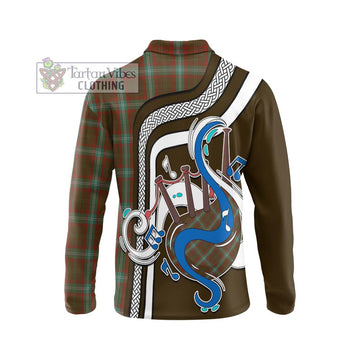 Seton Hunting Tartan Long Sleeve Polo Shirt with Epic Bagpipe Style