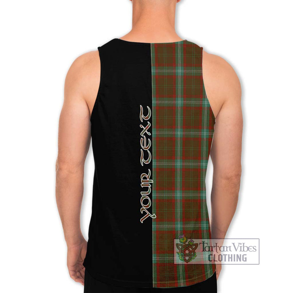 Seton Hunting Tartan Men's Tank Top with Family Crest and Half Of Me Style - Tartanvibesclothing Shop