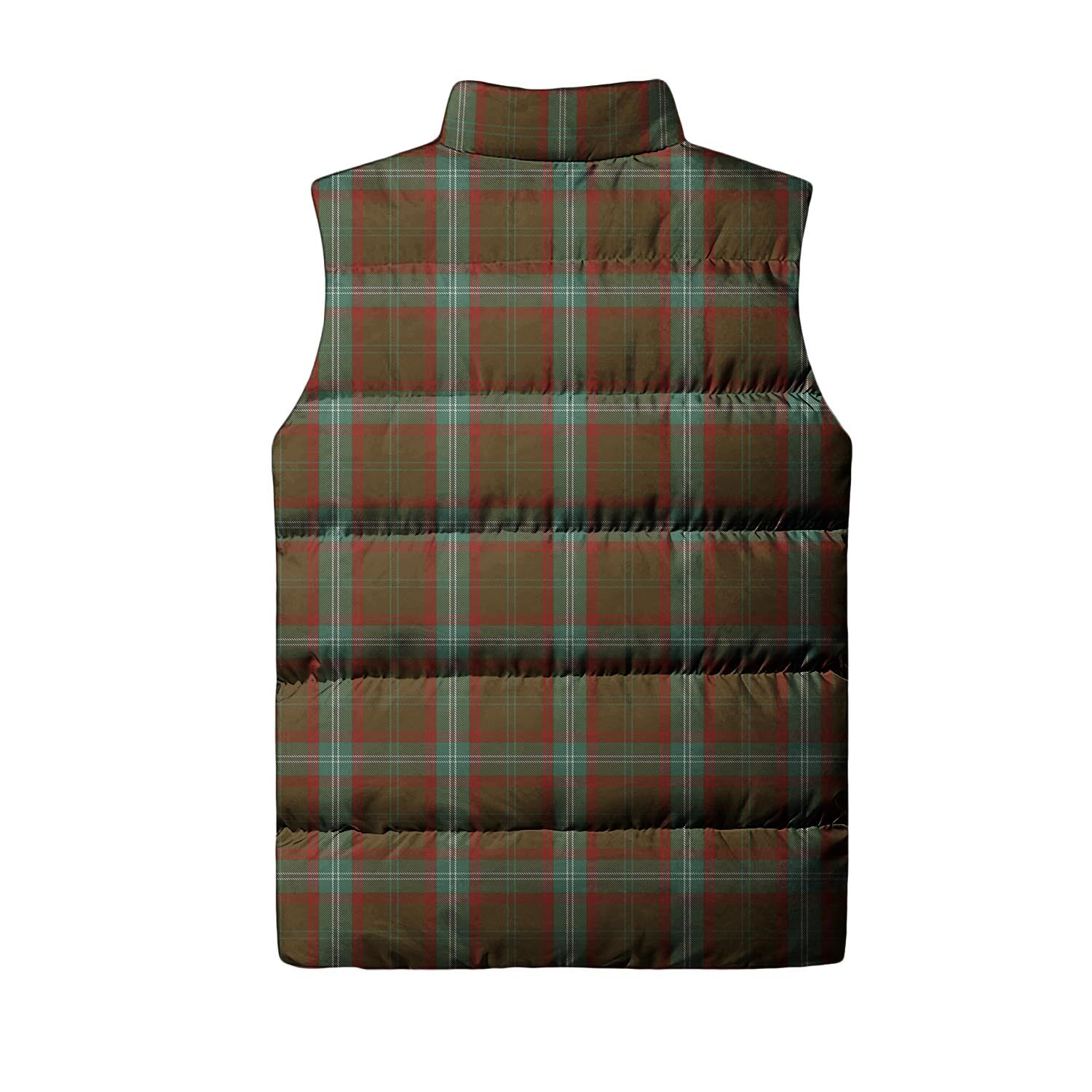 Seton Hunting Tartan Sleeveless Puffer Jacket with Family Crest - Tartanvibesclothing