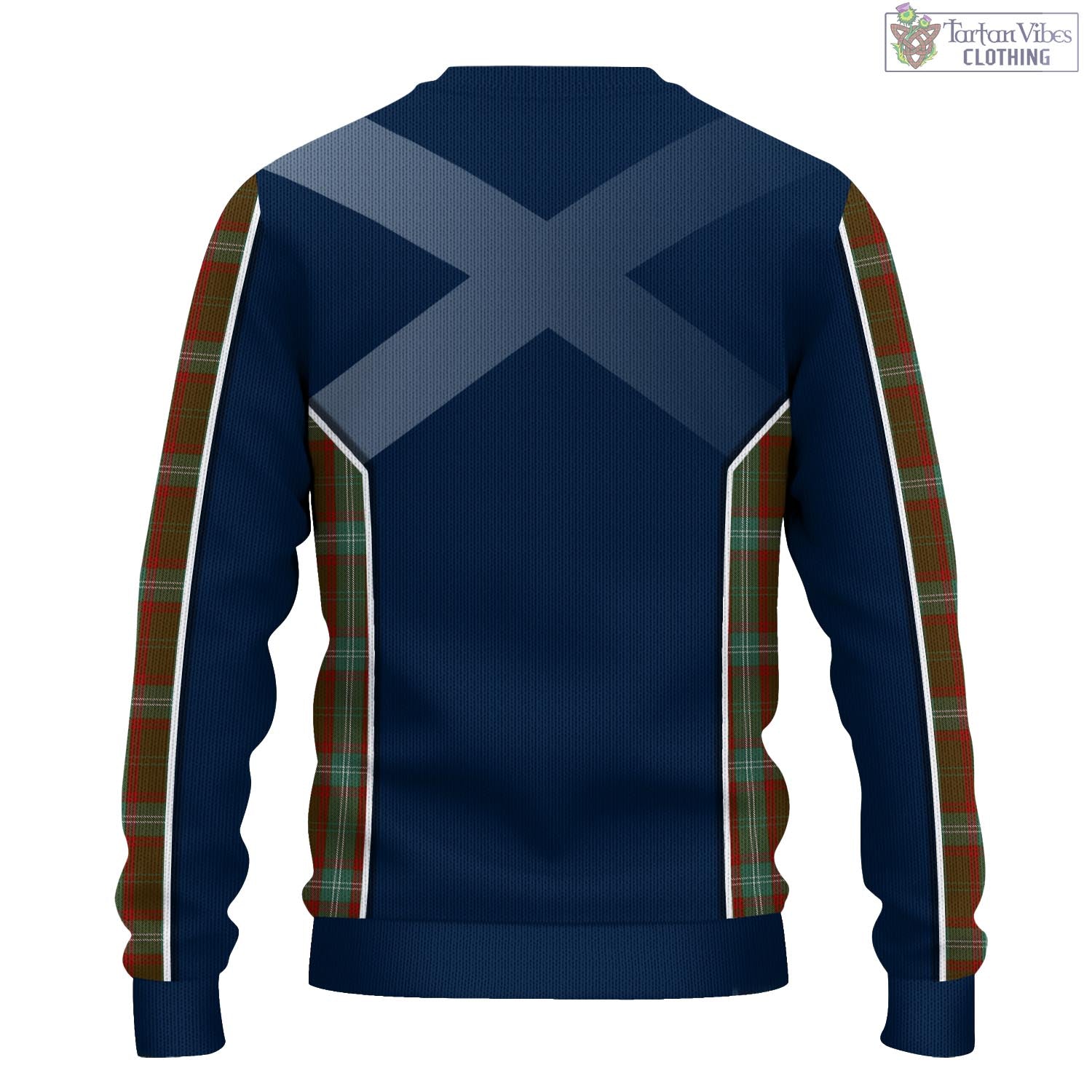 Tartan Vibes Clothing Seton Hunting Tartan Knitted Sweatshirt with Family Crest and Scottish Thistle Vibes Sport Style