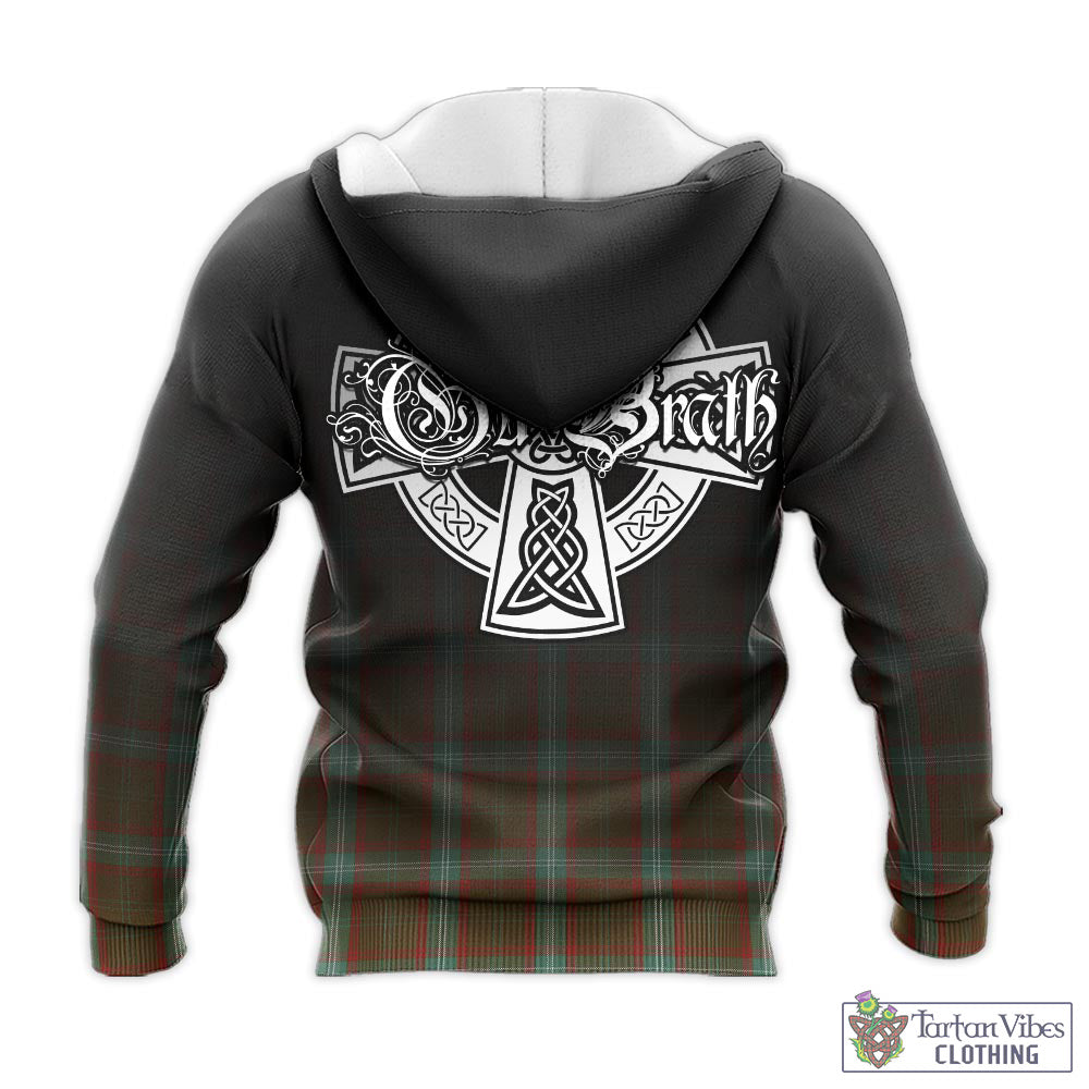 Tartan Vibes Clothing Seton Hunting Tartan Knitted Hoodie Featuring Alba Gu Brath Family Crest Celtic Inspired