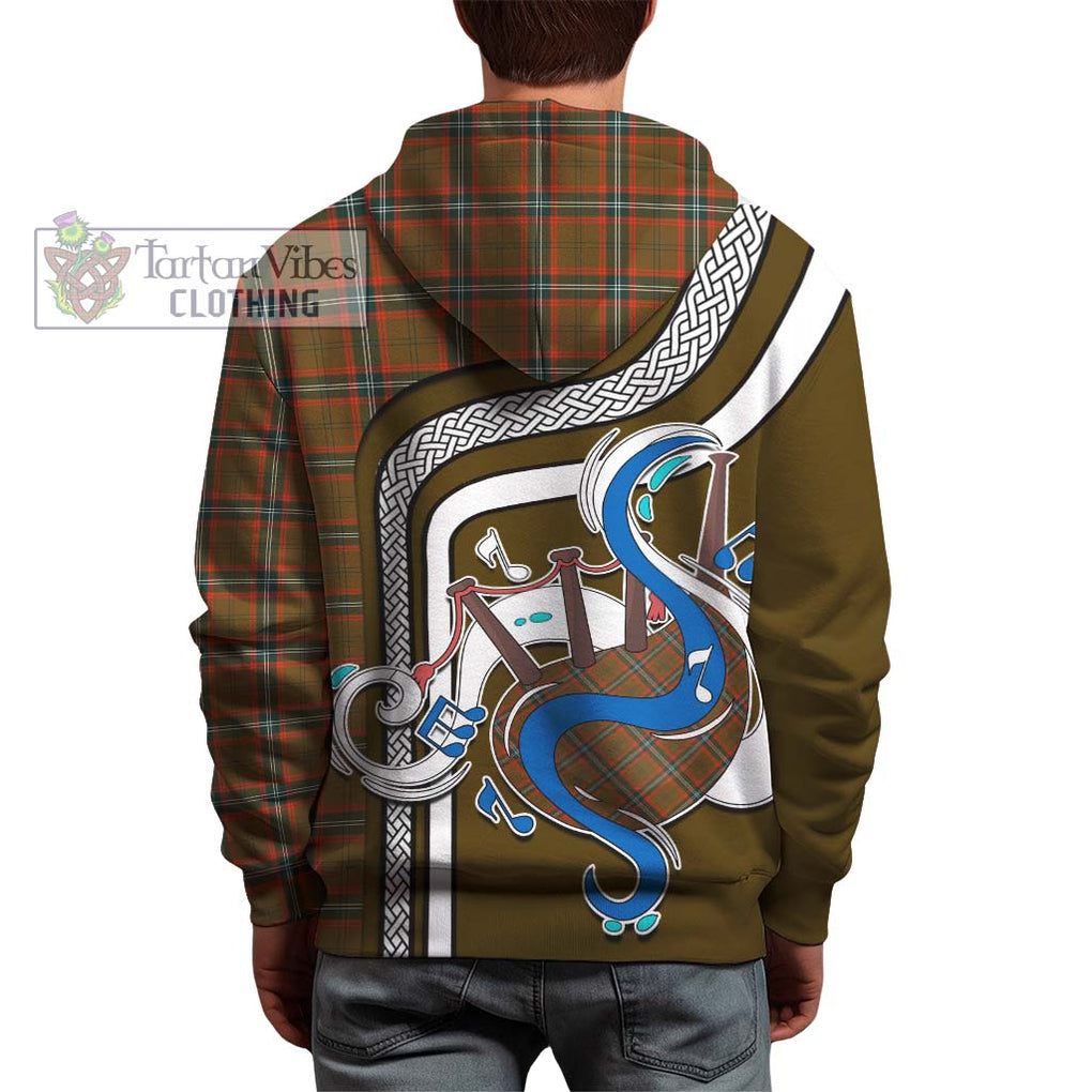 Seton Hunting Modern Tartan Hoodie with Epic Bagpipe Style - Tartanvibesclothing Shop