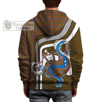 Seton Hunting Modern Tartan Hoodie with Epic Bagpipe Style