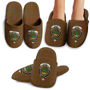 Seton Hunting Modern Tartan Home Slippers with Family Crest