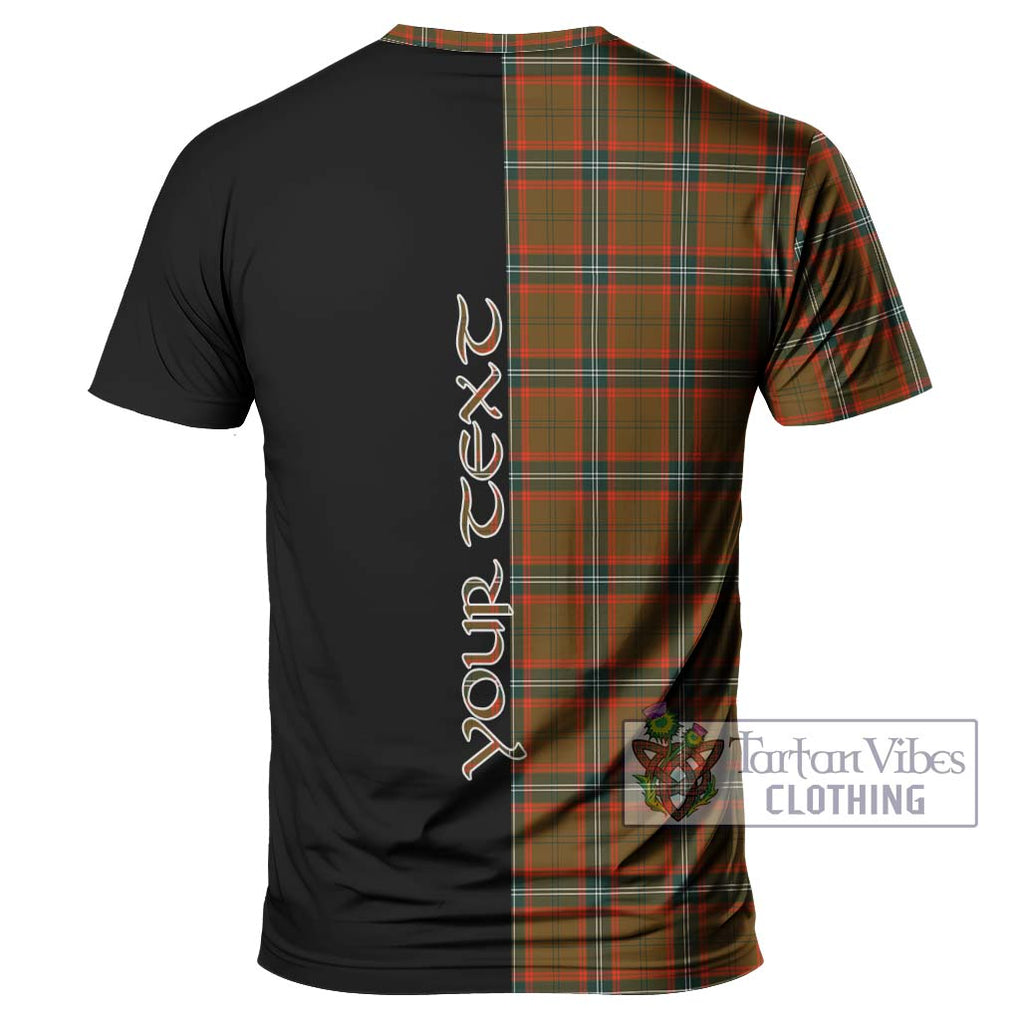 Seton Hunting Modern Tartan T-Shirt with Family Crest and Half Of Me Style - Tartanvibesclothing Shop