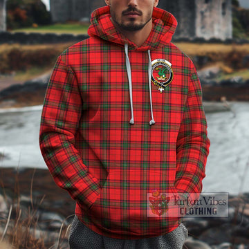 Seton Modern Tartan Cotton Hoodie with Family Crest