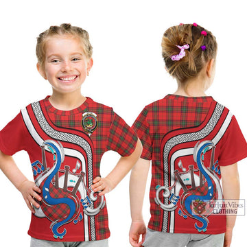 Seton Modern Tartan Kid T-Shirt with Epic Bagpipe Style